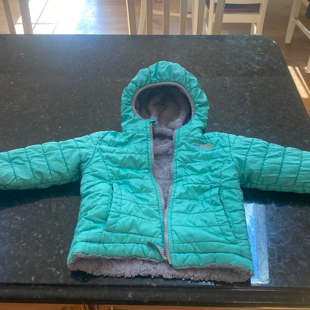 Reversible toddler North Face jacket 2T